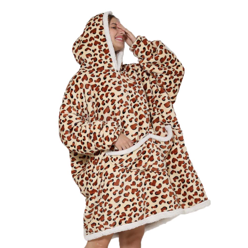 Sherpa Hoodie Fleece - Luie Hoodie Deken Oversized Voor Dames
