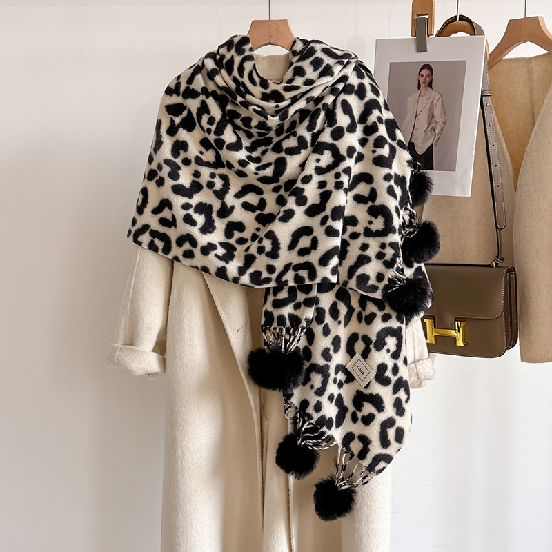Shawl Wrap Winter - Nieuwe Luxe Winter Luipaard Dubbelzijdig Kasjmier