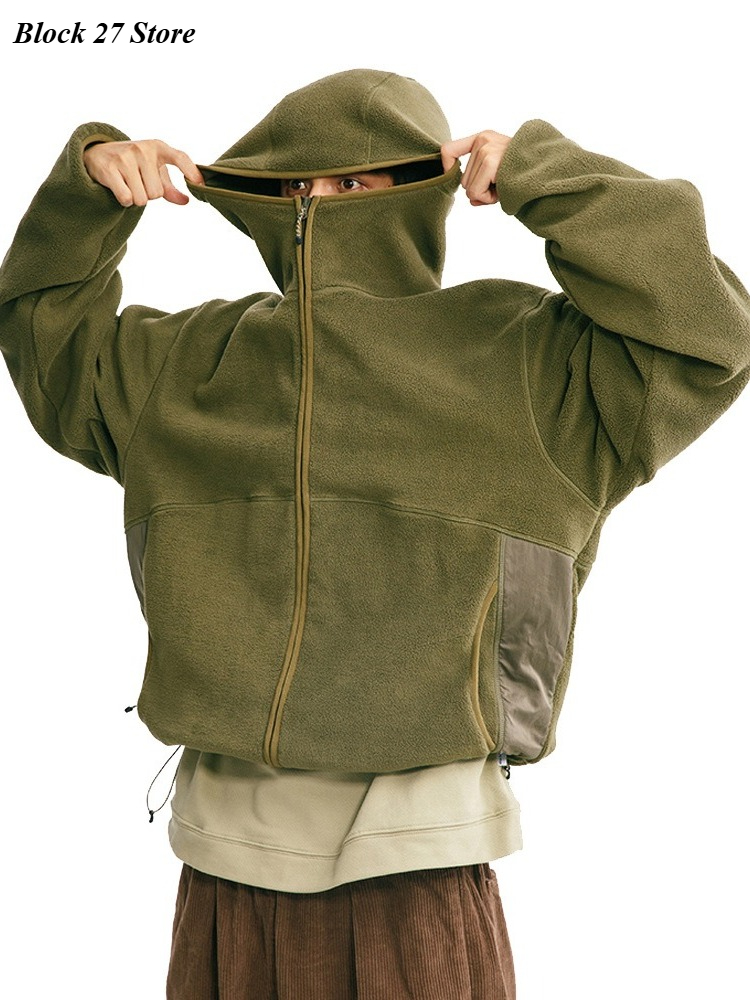 Sherpa Hoodie Fleece - Heren Hoodie Herfst Winter Katoenen Jas