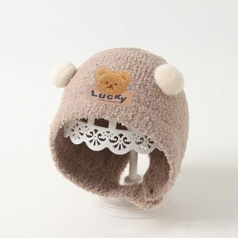 Knit Beanie Hat Warm - Schattige Beer Baby Gehoorbescherming Cap Winter