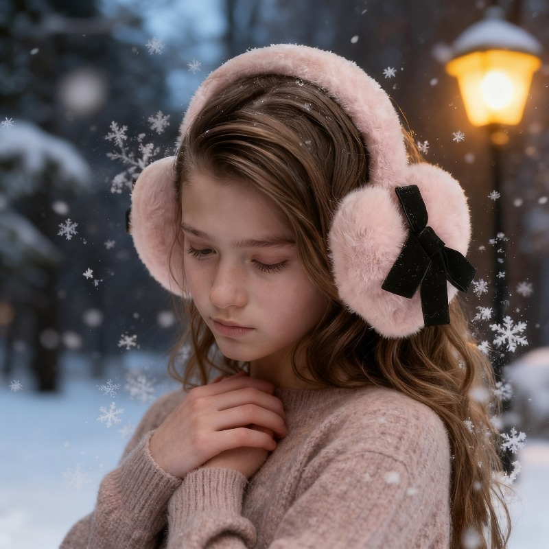 Earmuffs Foldable - 1pc dames winter effen kleur oorwarmers,