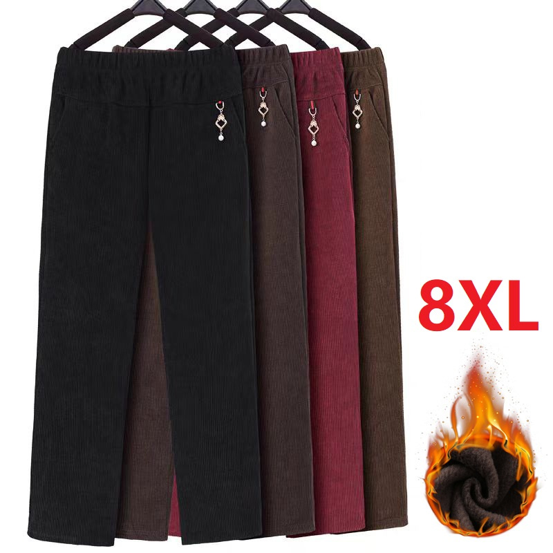 Corduroy Pant Warm - Hoge kwaliteit corduroy rechte broek dames