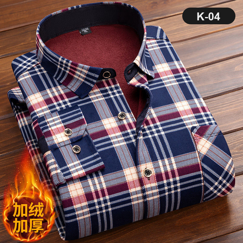 Flannel Shirt Lined - Herenoverhemd met lange mouwen, dik fleece