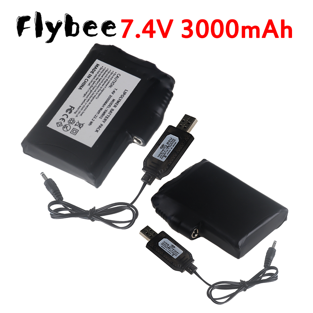 Heated Vest Battery - 7.4V Li-Polymeer 3000mAh batterij voor verwarmde