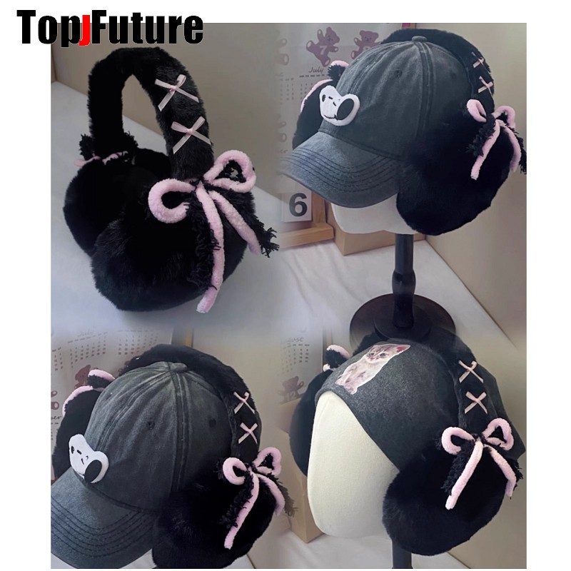 Earmuffs Foldable - Harajuku Y2k Leuke Zoete Lolita Boog