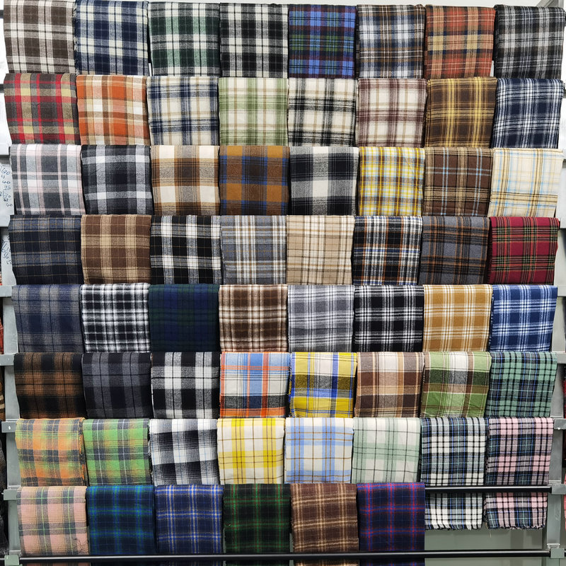 Flannel Shirt Lined - Twill geruite flanelstof per meter voor