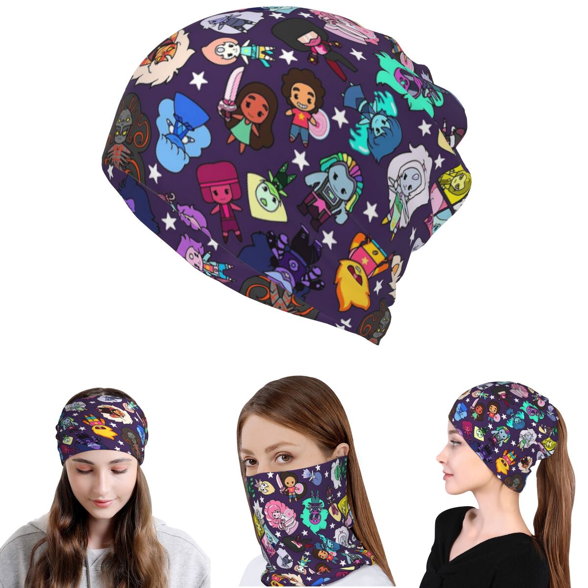 Knit Beanie Hat Warm - Crystal Gems Steven Universe Bandana Nekbedekking