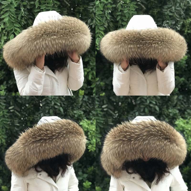 Shawl Wrap Winter - Bontkraag Vrouwen Winter Natuurlijke Wasbeer Bontkraag