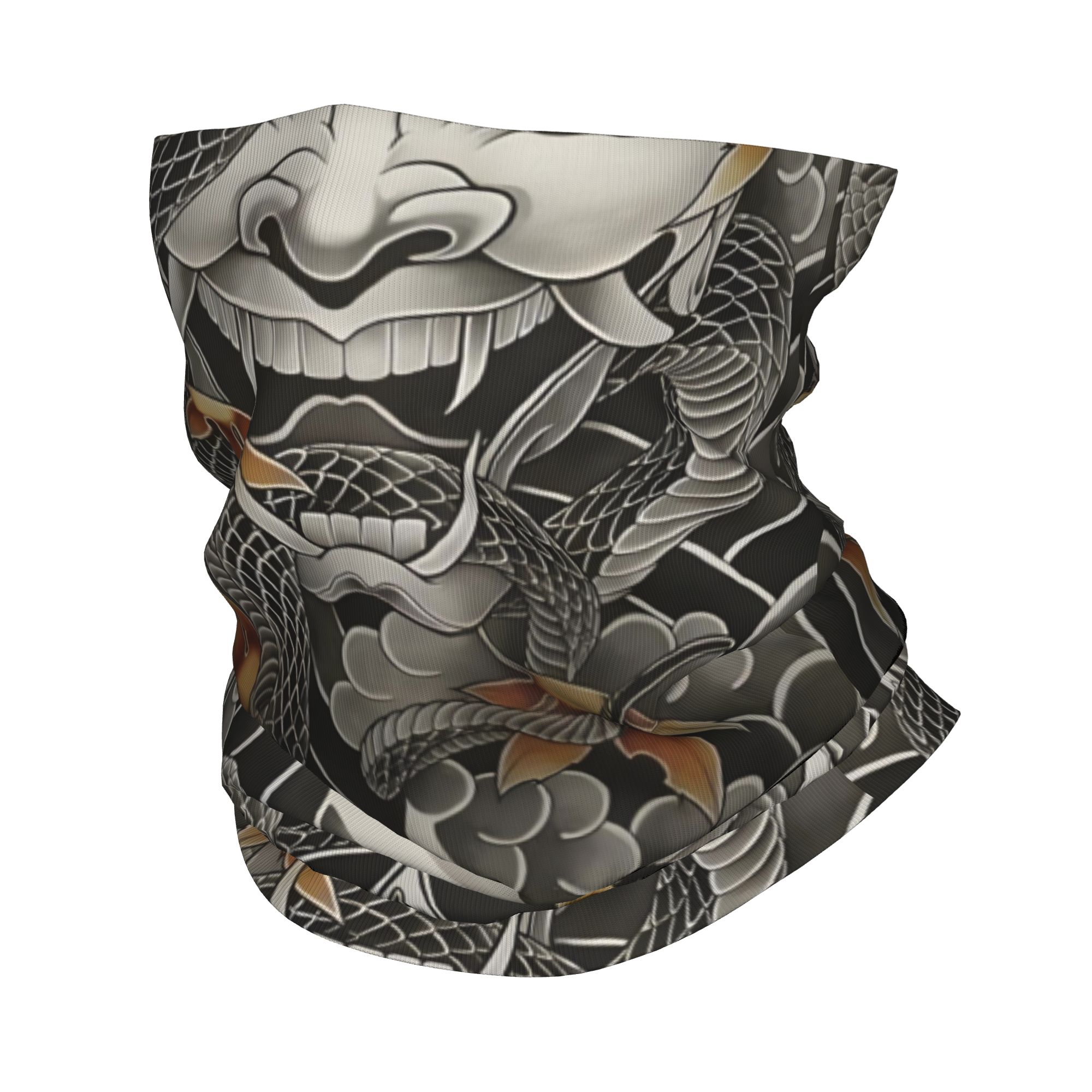 Neck Gaiter Fleece - Aangepaste Samurai Oni Demon Bandana nekwarmer