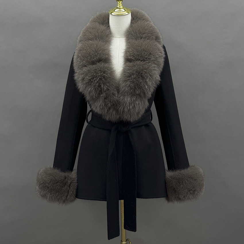 Wool Coat Peacoat - JANEFUR 2026 Wollen jas met echte