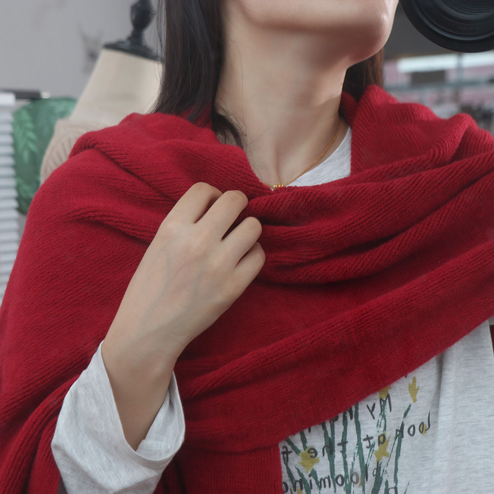 Wool Scarf Men - Hoge kwaliteit effen kleur heren wollen