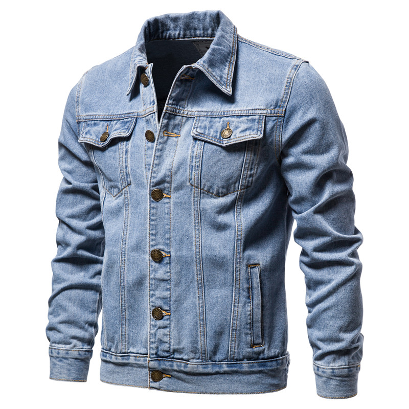 Down Jacket Packable - 2025 Herfst Mannen Solid Denim Jassen