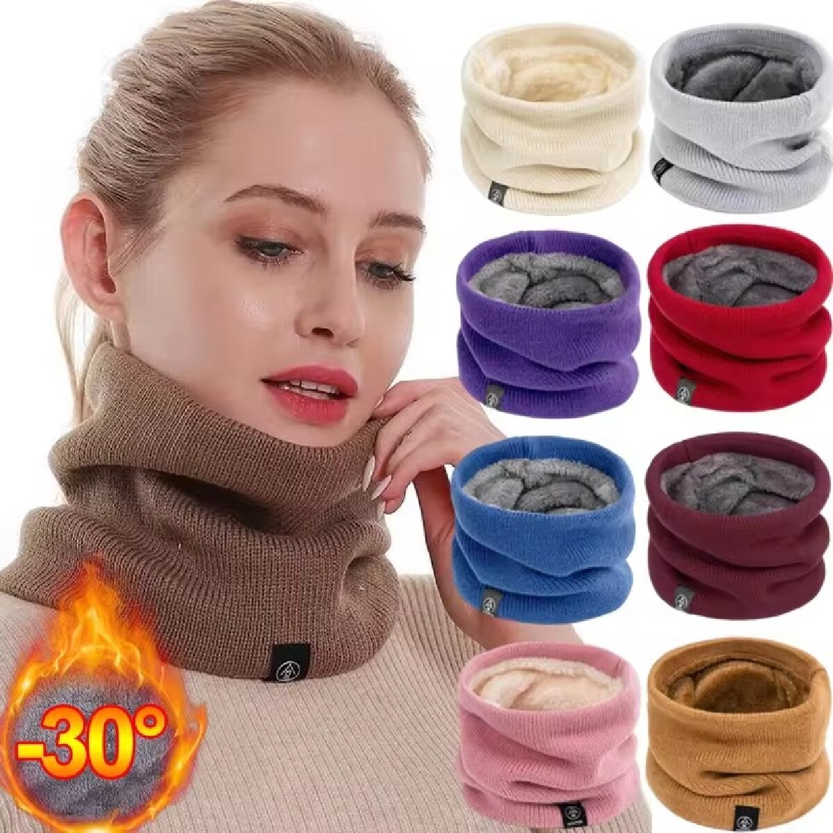 Winter Headband Fleece - Effen Winter Pluche Uitlaat Wollen Breien