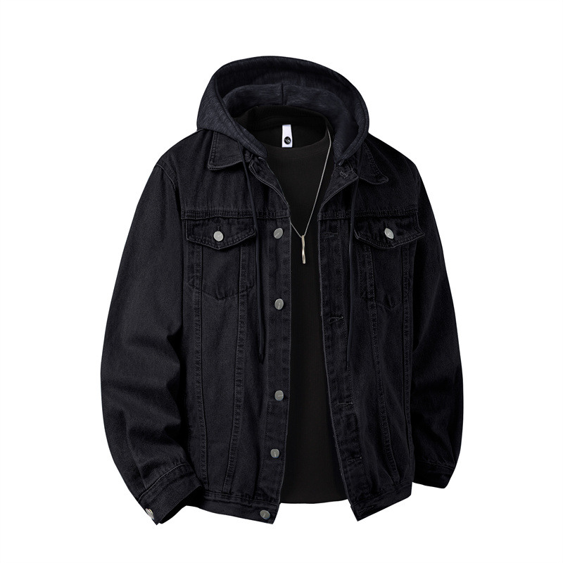 Down Jacket Packable - Mannen Denim Jas Met Capuchon Mannen