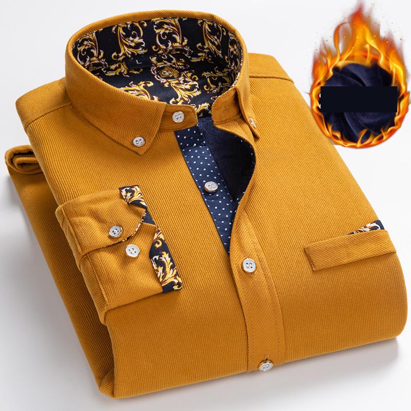 Flannel Shirt Lined - Thermisch heren zwaargewicht corduroy flanel gevoerd