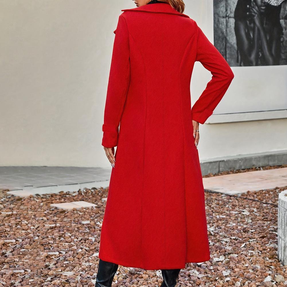 Lange wollen damesjas met dubb - Wool Coat Peacoat recensie en prijs