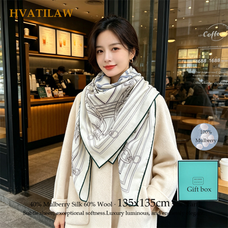 40% Zijde 60% Wol Sjaal 135x13 - Shawl Wrap Winter recensie en prijs