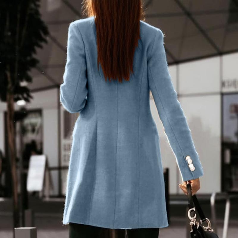 831A Dames herfst-winterwollen - Wool Coat Peacoat recensie en prijs