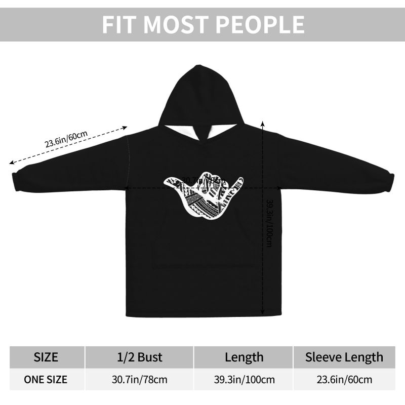 Polynesische Tattoo Shaka Trib - Sherpa Hoodie Fleece recensie en prijs