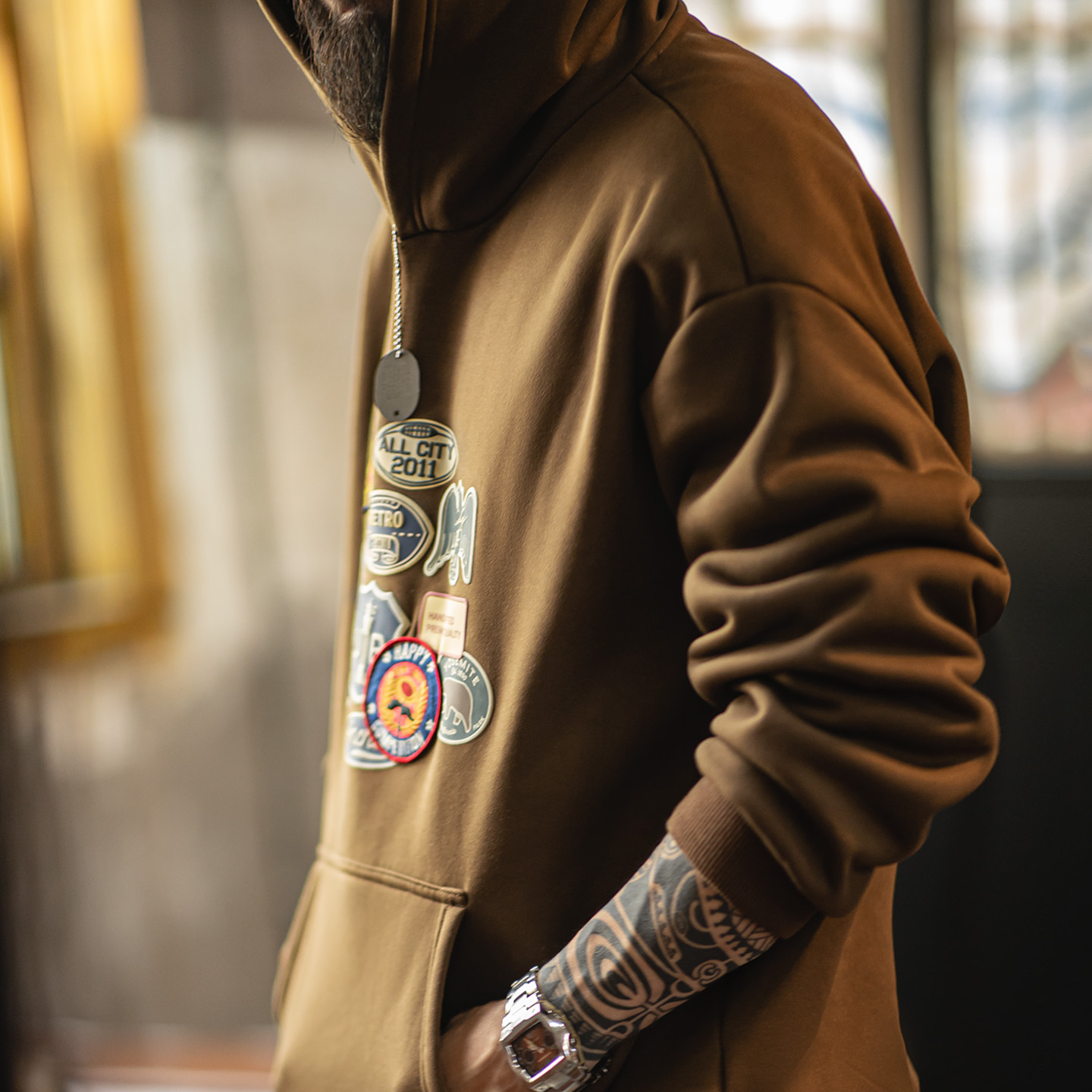 Maden Vintage heren geborduurd - Sherpa Hoodie Fleece recensie en prijs