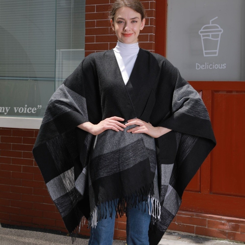 Warme jas Geruit ontwerp Reiss - Shawl Wrap Winter recensie en prijs