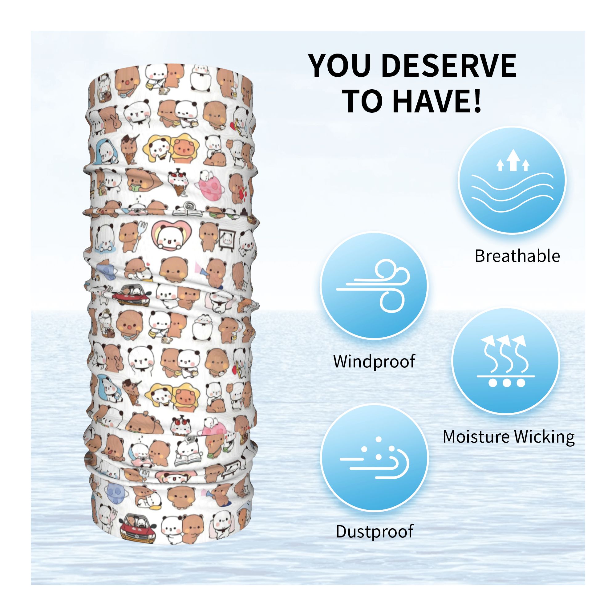 Custom Beer Cartoon Perzik En  - Neck Gaiter Fleece recensie en prijs
