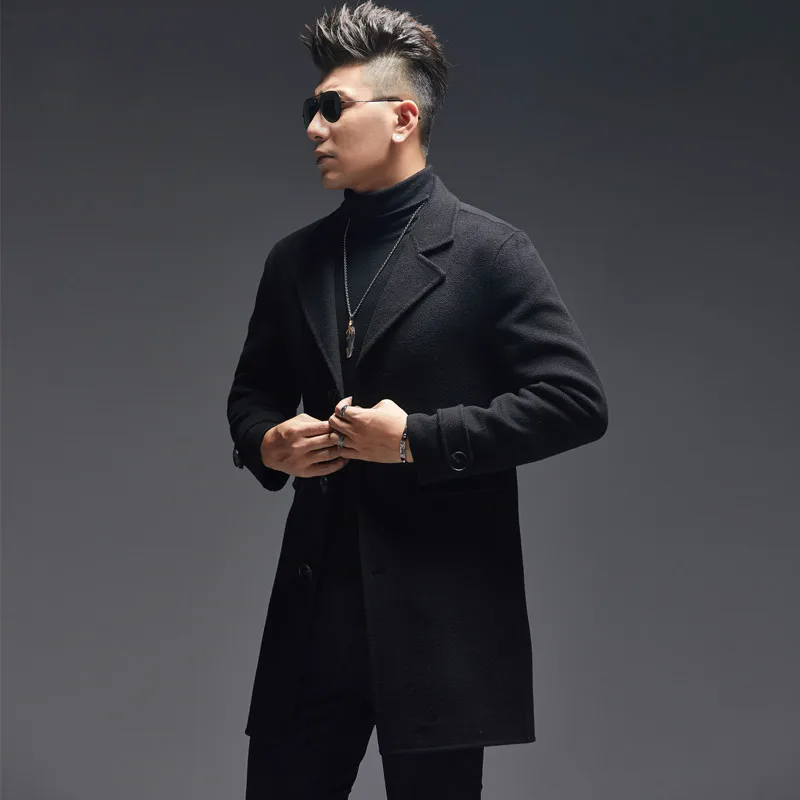 AYUNSUE 100% Wollen Jas Mannen - Wool Coat Peacoat recensie en prijs
