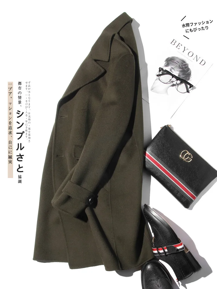 AYUNSUE 100% Wollen Jas Mannen - Wool Coat Peacoat recensie en prijs