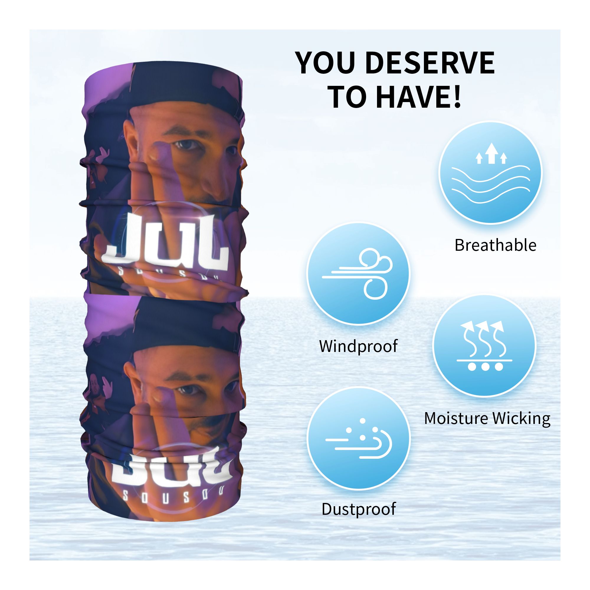 Custom JuL Rap Muziek Bandana  - Neck Gaiter Fleece recensie en prijs