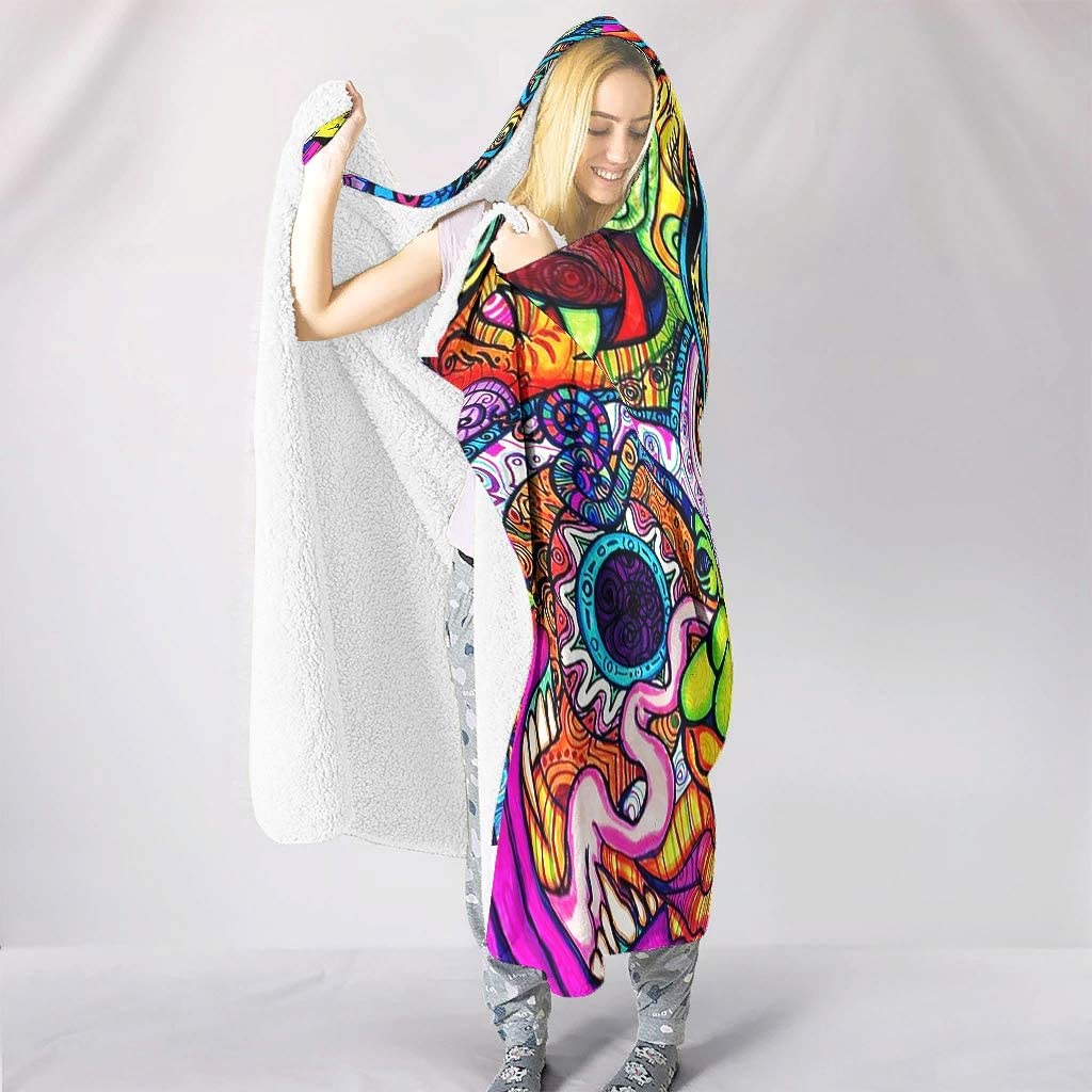 Abstract Bright Trippy Rainbow - Sherpa Hoodie Fleece recensie en prijs