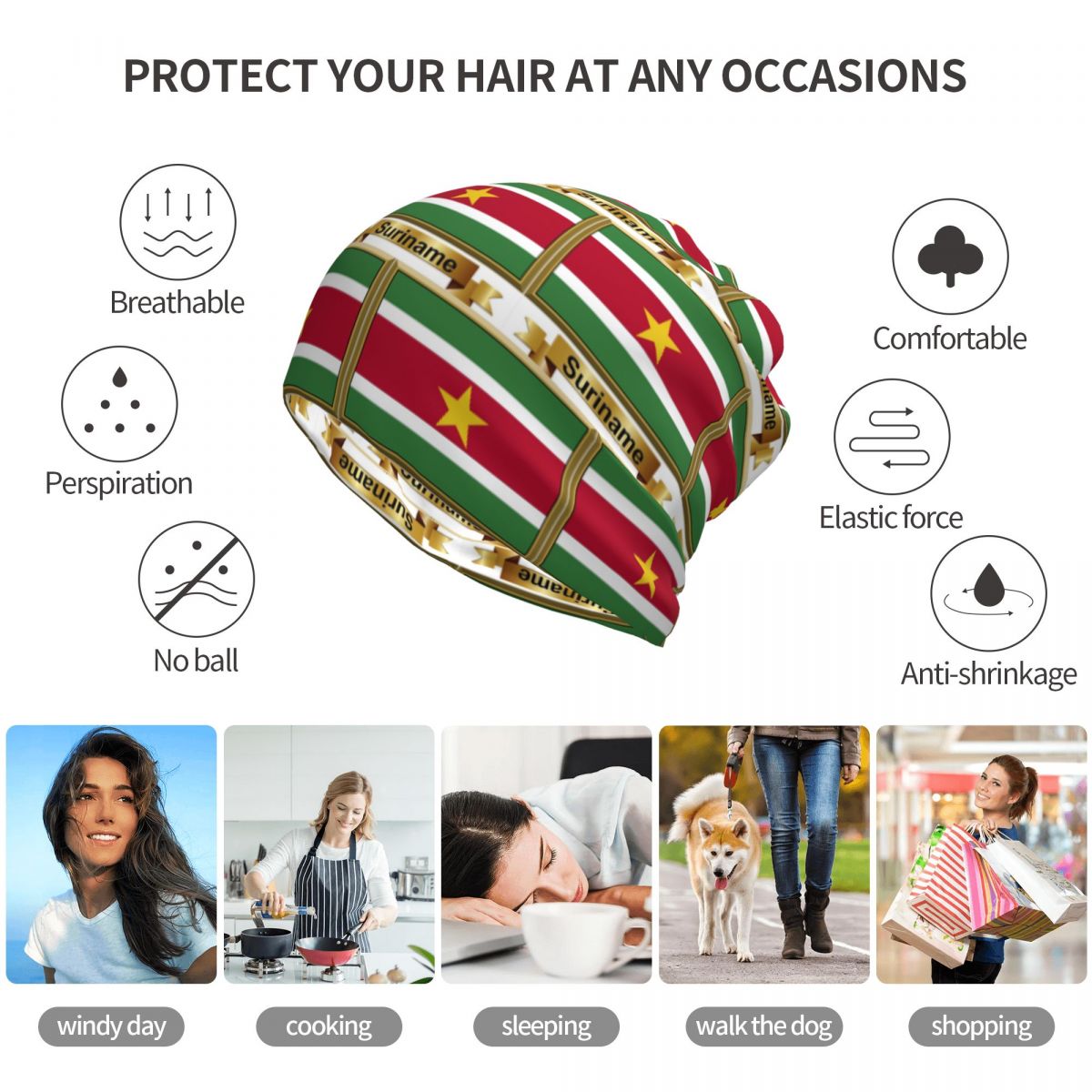 Suriname Vlag Producten (N) Ba - Knit Beanie Hat Warm recensie en prijs