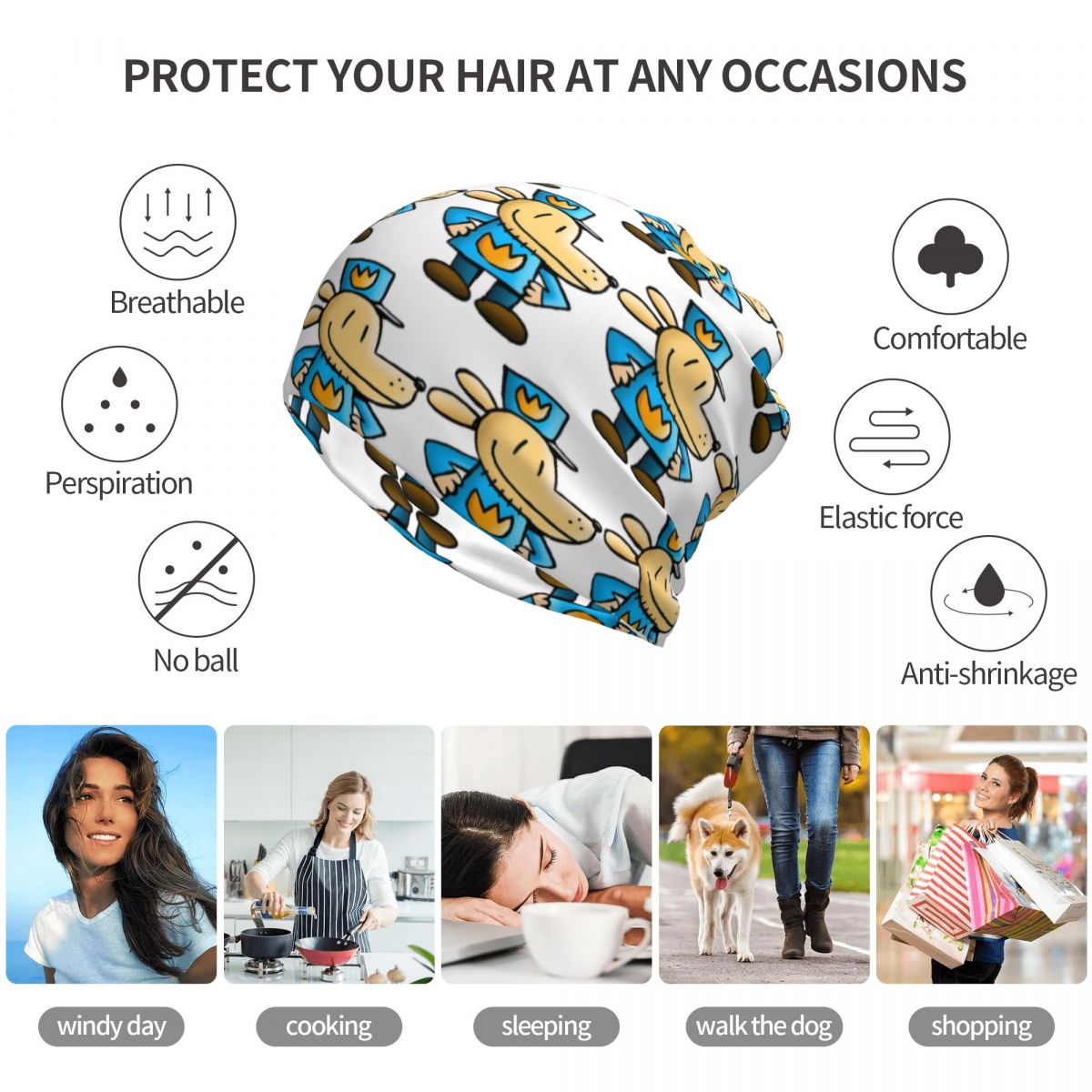 Dog Man Comedische Grafische R - Knit Beanie Hat Warm recensie en prijs