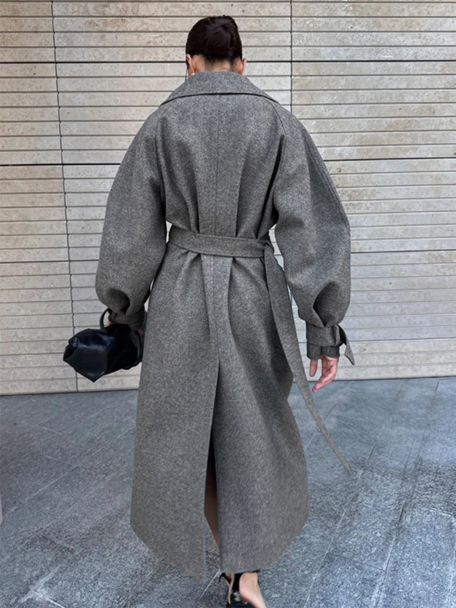 LUCYSHIHATTU Lange Imitatie wo - Wool Coat Peacoat recensie en prijs