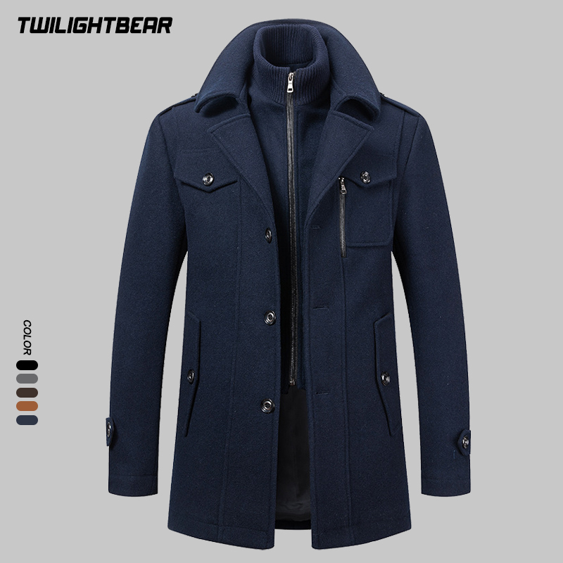 Winter heren wollen jas oversi - Wool Coat Peacoat recensie en prijs