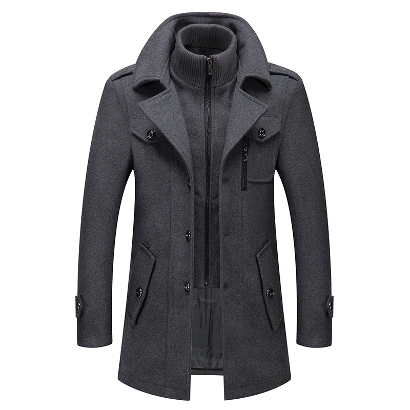 Winter heren wollen jas oversi - Wool Coat Peacoat recensie en prijs
