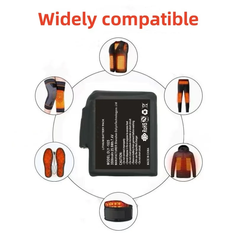 Nieuwe hoogwaardige 7,4 V, 500 - Heated Vest Battery recensie en prijs