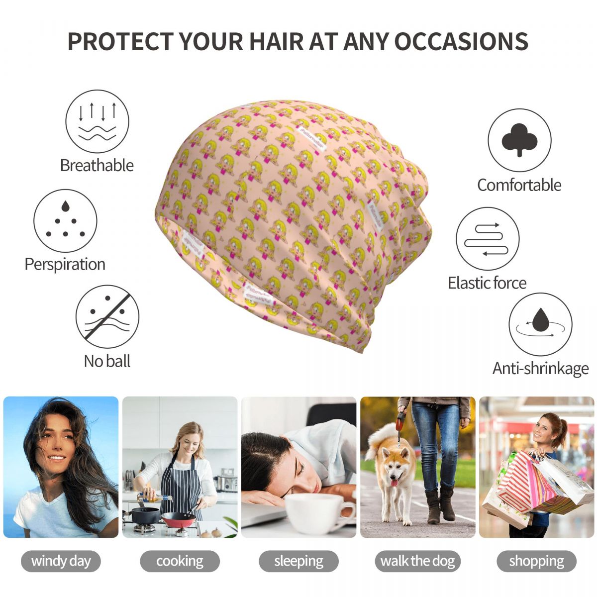 Lizzie McGuire Cartoon Bandana - Knit Beanie Hat Warm recensie en prijs