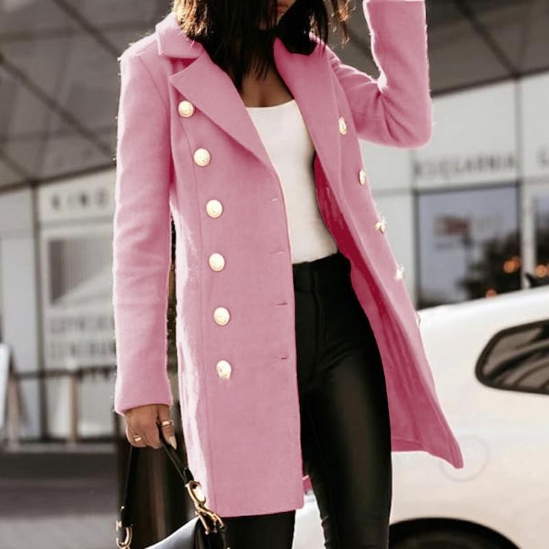 Dames herfst-winterwollen jass - Wool Coat Peacoat recensie en prijs