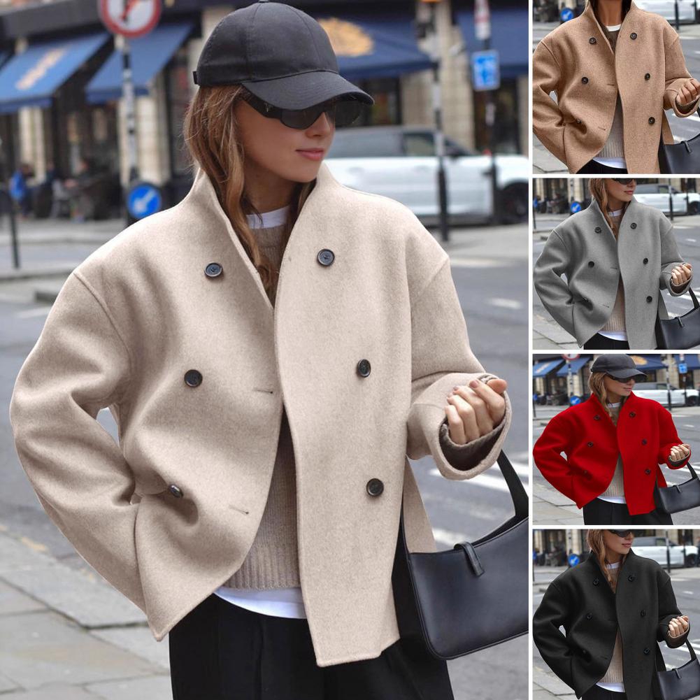 Dames winter wollen cropped ja - Wool Coat Peacoat recensie en prijs