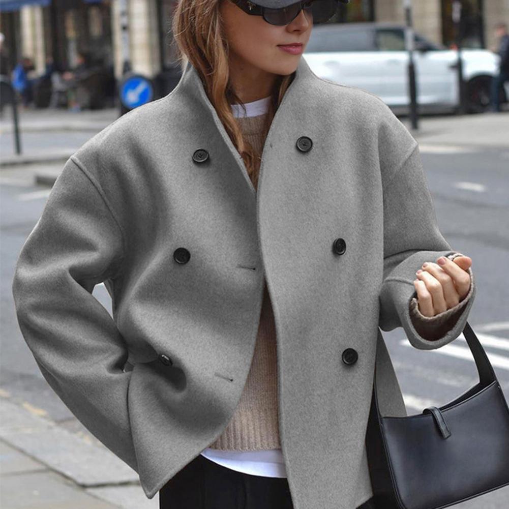 Dames winter wollen cropped ja - Wool Coat Peacoat recensie en prijs
