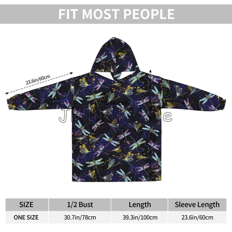 Dragonfly Galaxy Wearable Deke - Sherpa Hoodie Fleece recensie en prijs