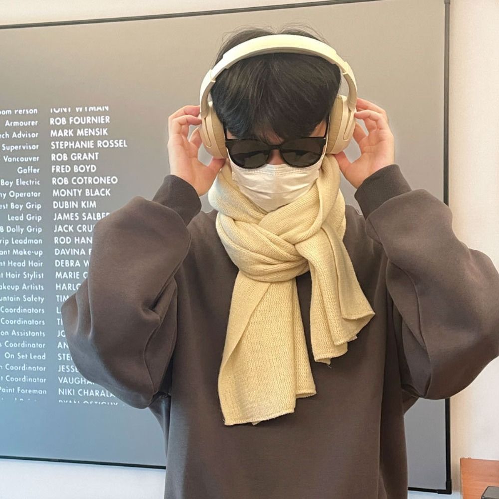 Hoge kwaliteit effen kleur her - Wool Scarf Men recensie en prijs