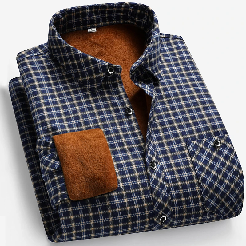 2026 Herfst en winter herenove - Flannel Shirt Lined recensie en prijs