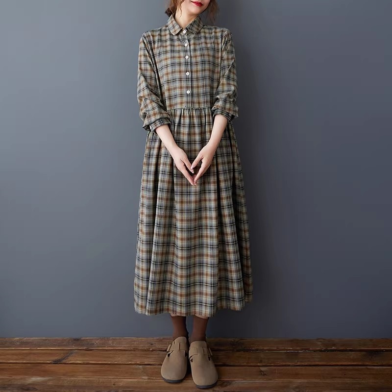 Koreaanse losse retro geruite  - Flannel Shirt Lined recensie en prijs