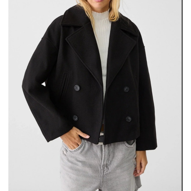 Oversized wollen peacoat met d - Wool Coat Peacoat recensie en prijs