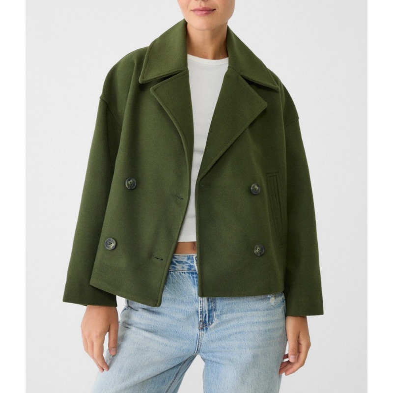 Oversized wollen peacoat met d - Wool Coat Peacoat recensie en prijs