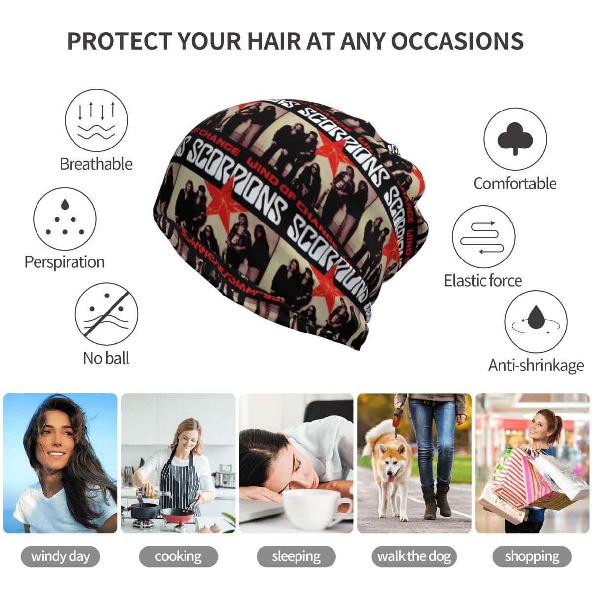 Scorpions Band Rock Bandana Ne - Knit Beanie Hat Warm recensie en prijs