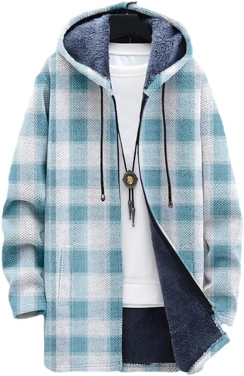 Geruit vest voor heren, oversi - Sherpa Hoodie Fleece recensie en prijs