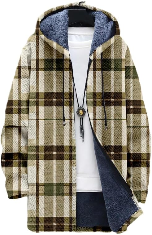 Geruit vest voor heren, oversi - Sherpa Hoodie Fleece recensie en prijs
