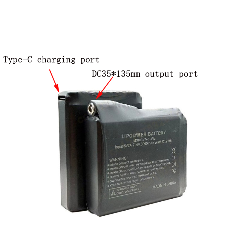 7.4V 3000mAh Verwarmde Handsch - Heated Vest Battery recensie en prijs